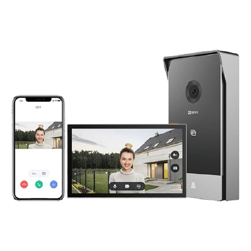 KIT VIDEO PORTERO IP WIFI DE 2 HILOS, FRENTE DE APLICAR + PANTALLA + APP CELULAR